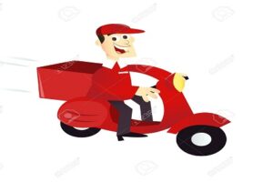 Home Delivery Scooter Man