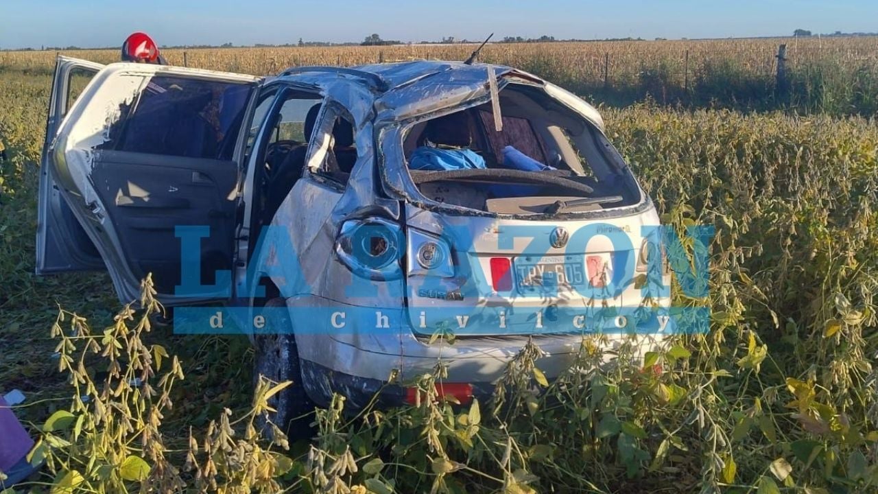 DESPISTE Y VUELCO EN LA RUTA 30 – Diario El Salado
