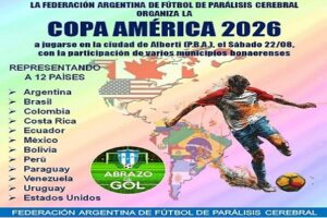 MAÑANA SE JUEGA LA COPA AMÉRICA 2026 DE FÚTBOL PARA PERSONAS CON PARÁLISIS CEREBRAL