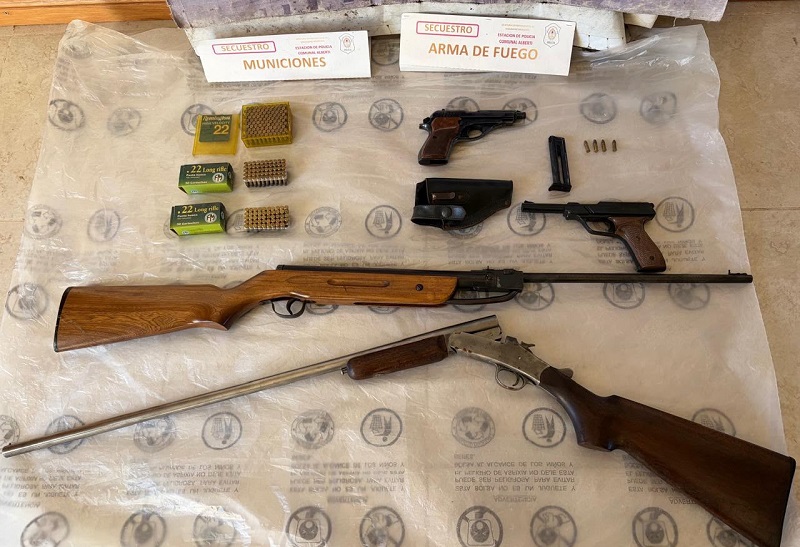 SECUESTRARON VARIAS ARMAS Y MUNICIONES EN UNA CAUSA POR AMENAZAS AGRAVADAS